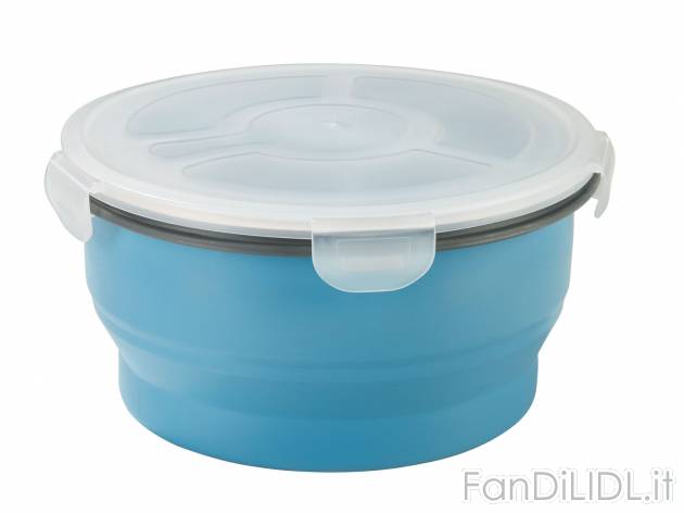 Portavivande in silicone , prezzo 8.99 &#8364; 
- Coperchio con chiusura ermetica ...