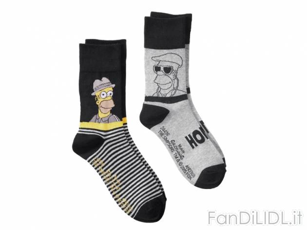 Calze da uomo, &quot;Looney Tunes, Garfield, Homer Simpson&quot; , prezzo ...