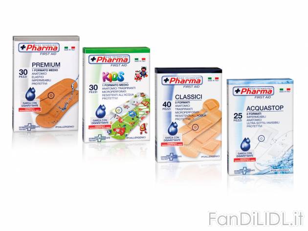 Cerotti premium, classici, acquastop, kids , prezzo 0.79 &#8364; 
- Ipoallergenici
- ...