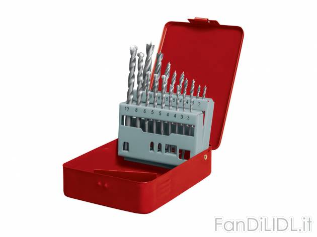 Set punte da trapano per acciaio, 19 pezzi o per legno e pietra, 18 pezzi , prezzo ...