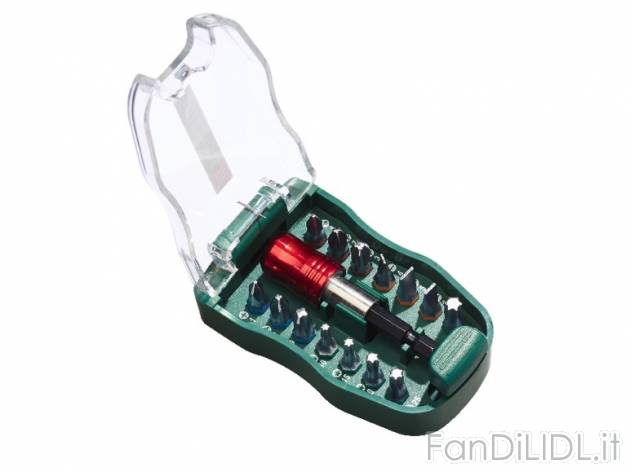 Set bit Parkside, prezzo 4,99 &#8364; per Alla confezione 
- Custodia con clip ...