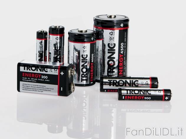 Batterie ricaricabili , prezzo 3,99 &#8364; per Alla confezione 
- A scelta ...