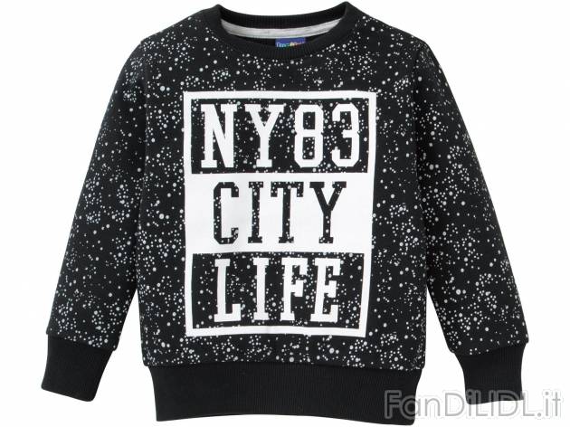Felpa da bambino , prezzo 5.99 &#8364;. Felpa con una stampa alla moda.