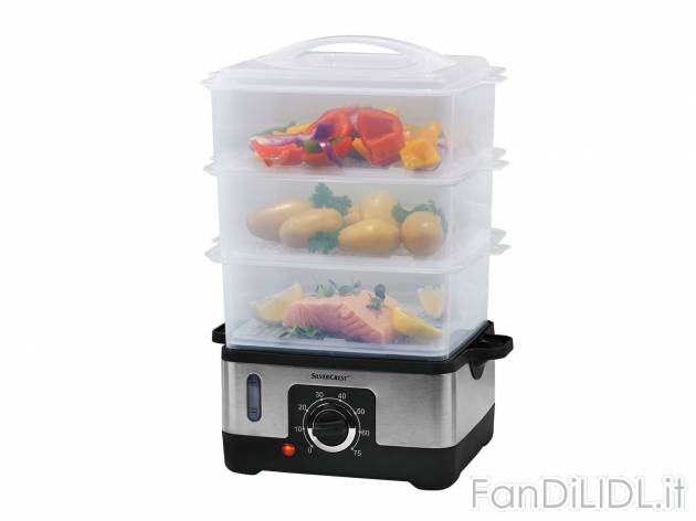 Vaporiera elettrica , prezzo 29.99 &#8364; 
- 3 x 3l
- Timer da 75 minuti
- ...
