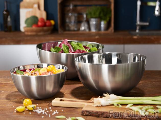 Set ciotole, 3 pezzi , prezzo 9.99 &#8364; 
- In acciaio inossidabile
- 1,6 ...