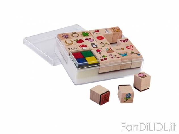 Set timbri , prezzo 4,99 &#8364; per Al set 
- 26 timbri con motivi decorativi ...
