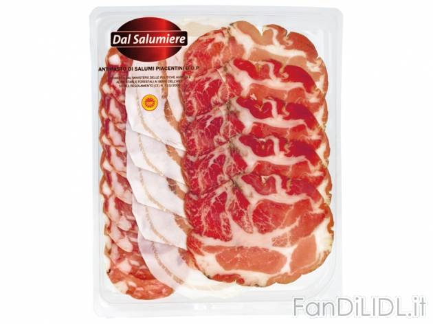 Antipasto di salumi piacentini DOP Dal Salumiere, prezzo 1,99 &#8364; per 120 ...