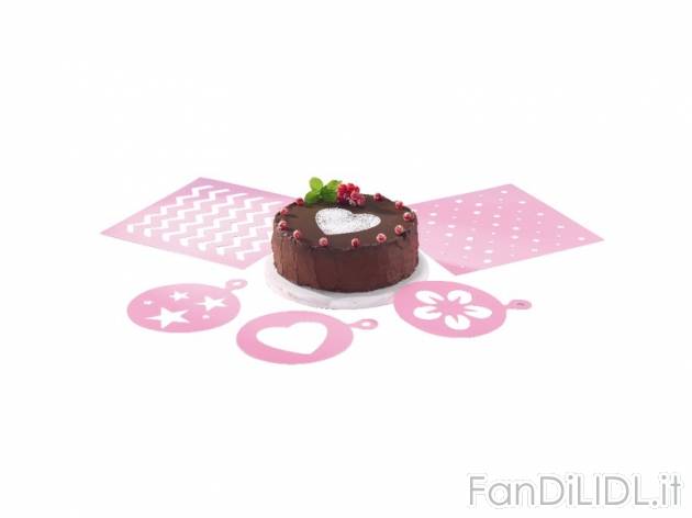Centrini per torte, 4 pezzi o stencil per decorare torte e caffè, 5 o 8 pezzi Ernesto, ...