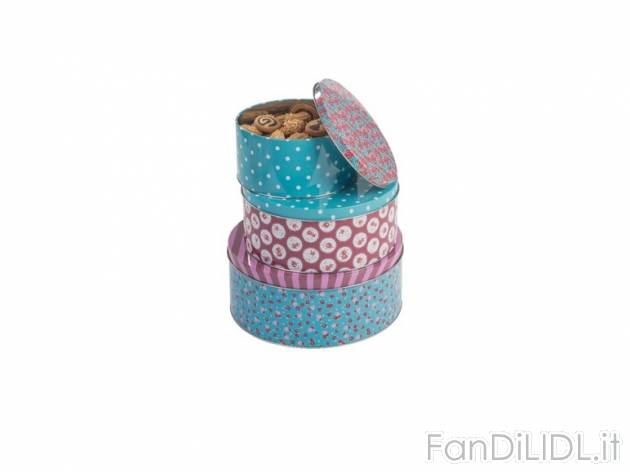 Set scatole per biscotti Melinera, prezzo 4,99 &#8364; per Al set 
- In robusta ...