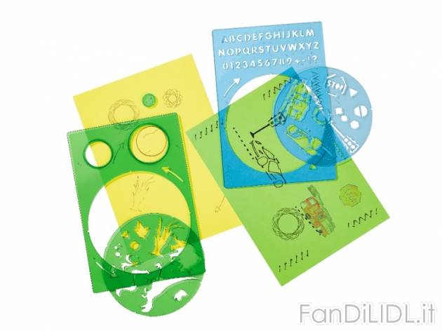 Set sagome da disegno, 2 pezzi Melinera, prezzo 2,99 &#8364; per Al set 
- A ...