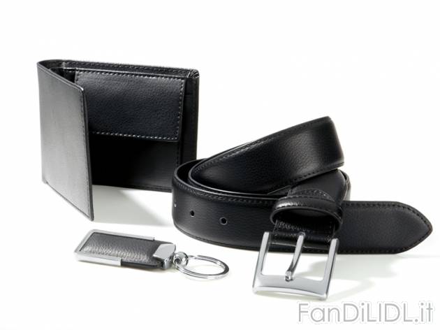 Set accesori in pelle da uomo Livergy, prezzo 14,99 &#8364; per Al set 
- Elegante ...