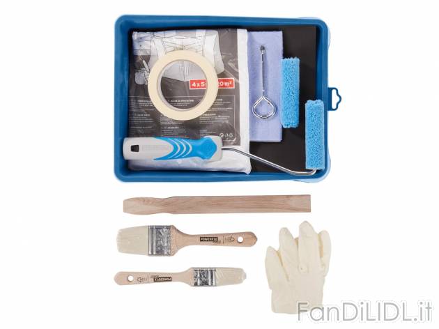 Set per tinteggiare , prezzo 9.99 &#8364; 
- 15 pezzi
- Con spugna abrasiva ...