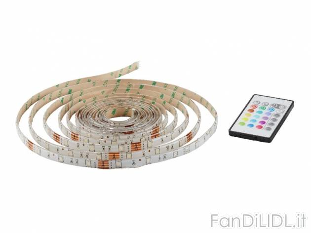 Striscia LED 5 m con telecomando Livarno Lux, prezzo 29,99 &#8364; per Alla ...