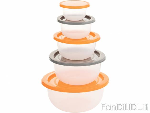 Set ciotole, 5 pezzi , prezzo 4.99 &#8364; 
- 5 / 3 / 1,6 / 0,8 / 0,4 l
- ...