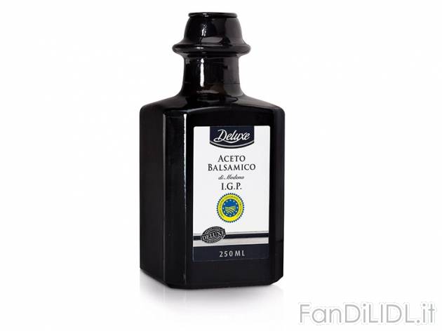 Aceto Balsamico di Modena IGP Deluxe, prezzo 2,49 &#8364; per 250 ml, € 9,96/l ...