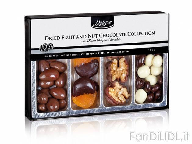 Deliziosa frutta secca ricoperta al cioccolato Deluxe, prezzo 2,99 &#8364; per ...
