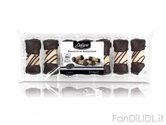 Dolcetti al marzapane Deluxe, prezzo 1,29 &#8364; per 210 g, € 6,14/kg EUR. ...