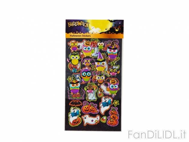 Adesivi fluorescenti o 3D per Halloween , prezzo 1,49 &#8364; per Alla confezione ...