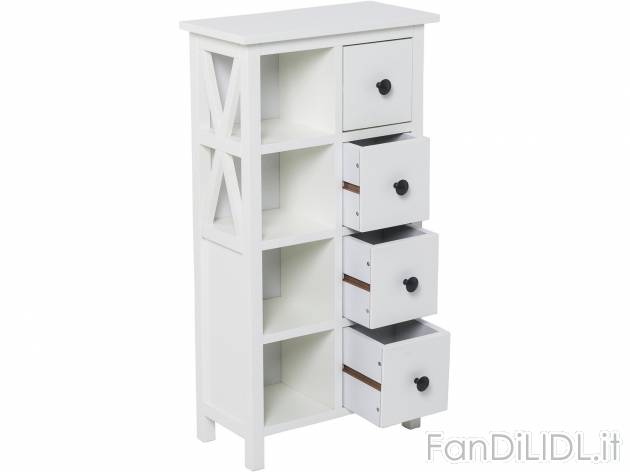 Mobiletto con 4 cassetti , prezzo 49.00 &#8364;  
-  46 x 23 x 87 cm