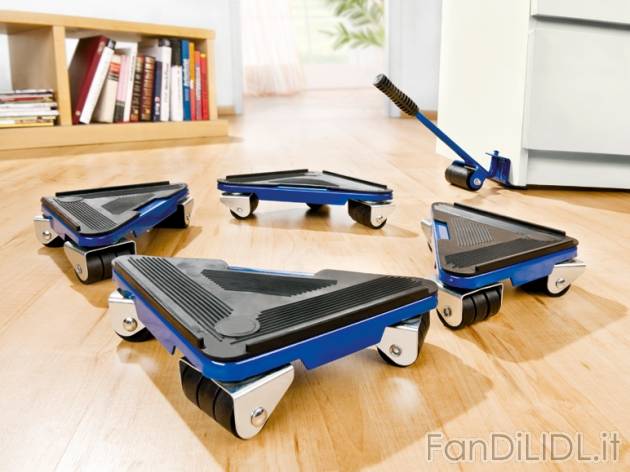 Kit trasportamobili Powerfix, prezzo 9,99 &#8364; per Al kit 
- 4 carrelli ...