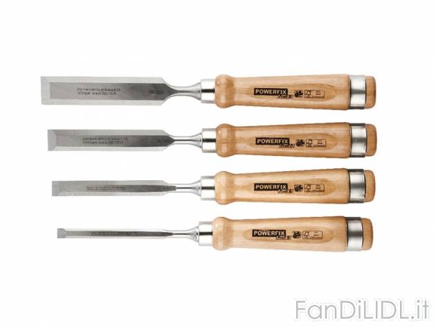 Set scalpelli, 4 pezzi Powerfix, prezzo 8,99 &#8364; per Al set 
- Lame in acciaio ...