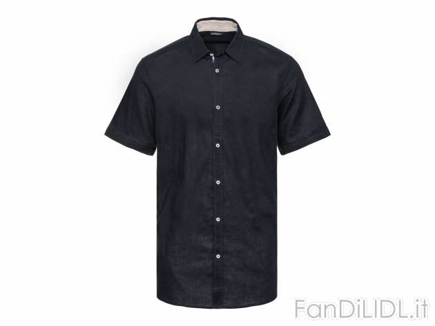 Camicia a maniche corte in lino da uomo , prezzo 9.99 &#8364;