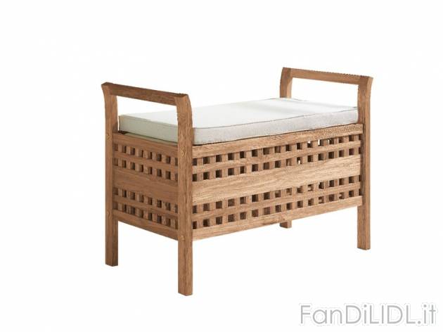 Cassapanca con cuscino , prezzo 39,99 &#8364; per Alla confezione 
- In legno ...