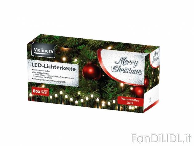 Catena luminosa, 80 LED Melinera, prezzo 11,99 &#8364; per Alla confezione 
- ...
