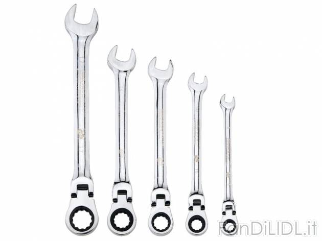 Set chiavi combinate Powerfix, prezzo 15,99 &#8364; per Al set 
- Chiave a cricchetto ...