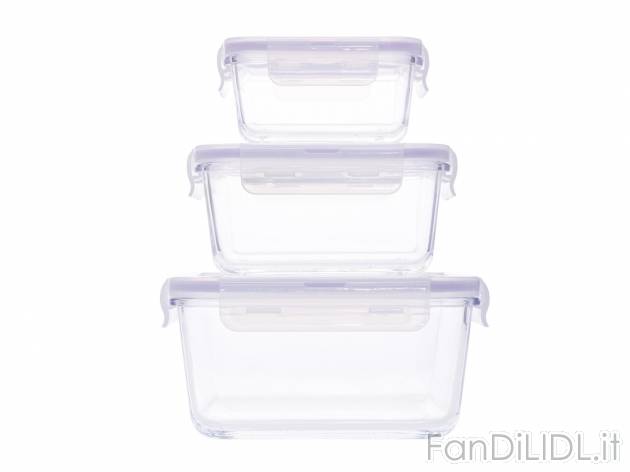 Contenitori salvafreschezza in vetro, 3 pezzi , prezzo 9.99 &#8364; 
- Coperchio ...