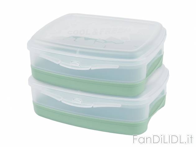 Contenitore refrigerante per snack, 2 pezzi o per torte/pic-nic, 1 pezzo , prezzo ...