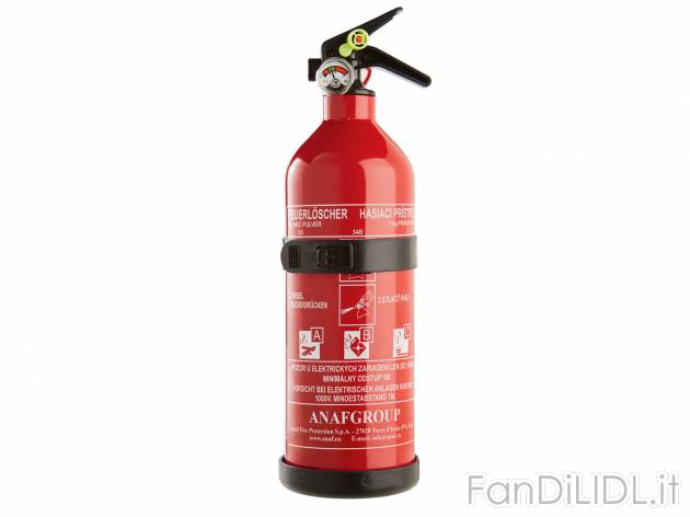 Estintore 1 kg , prezzo 9.99 &#8364; per Alla confezione 
-  Con manometro