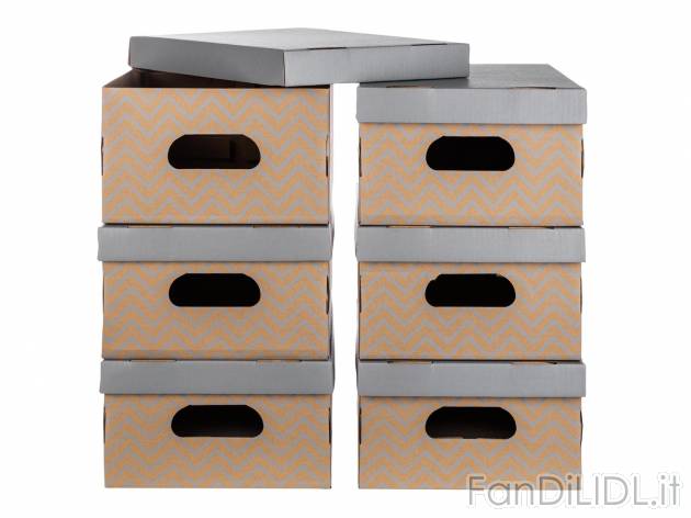 Box multiuso, 6 pezzi , prezzo 5.99 &#8364;  
-  38 x 27 x 16,2 cm (L x P x A)