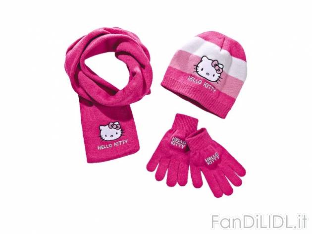 Set berretto, sciarpa e guanti da bambina &#039;&#039;Hello Kitty&#039;&#039; ...