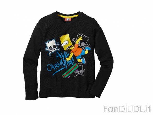 Maglia da bambino &#039;&#039;Superman, Simpsons, Batman&#039;&#039; ...