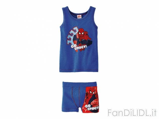 Coordinato intimo da bambino &#039;&#039;Spiderman, Cars&#039;&#039; ...