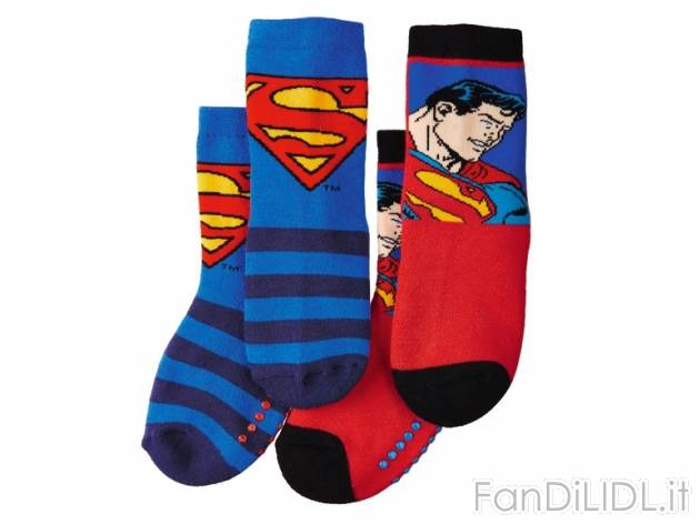 Calze antiscivolo da bambino &#039;&#039;Simpsons, Superman, Batman&#039;&#039; ...