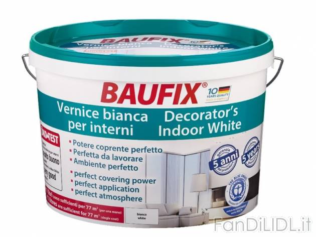 Vernice bianca per interni 11 l , prezzo 17,99 &#8364; per Alla confezione 
- ...