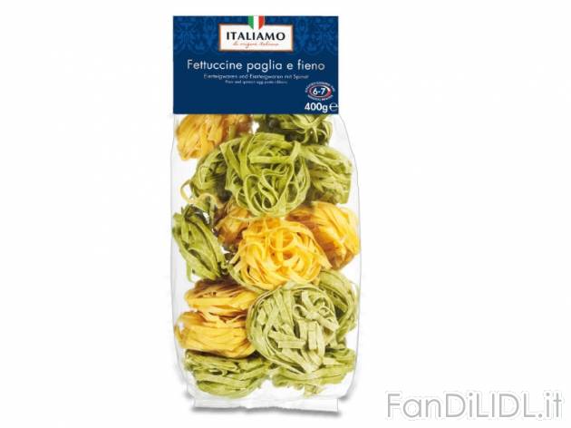 Fettuccine paglia e fieno Italiamo, prezzo 0,99 &#8364; per 400 g, € 2,48/kg ...