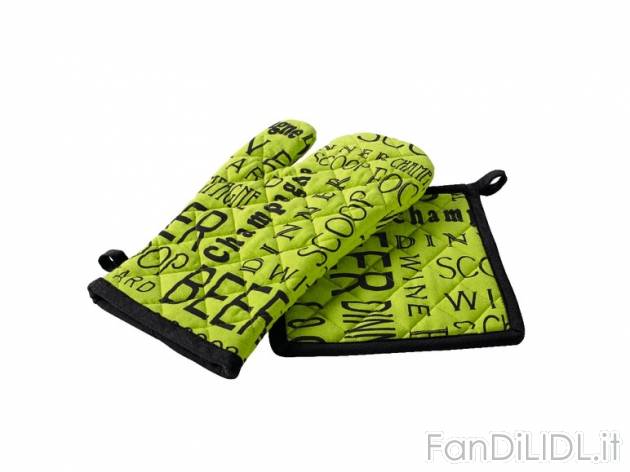 Set presina e guanto da forno Ernesto, prezzo 2,99 &#8364; per Al set 
- A ...