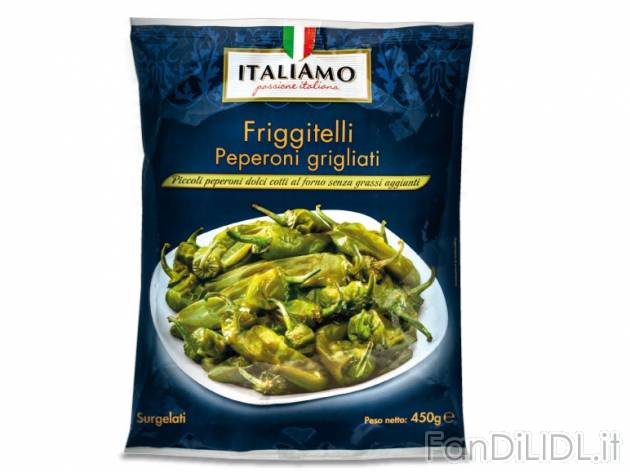 Friggitelli Italiamo, prezzo 1,99 &#8364; per 450 g, € 4,42/kg EUR. 
- Specialit&agrave; ...
