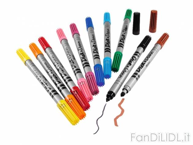 Pennarelli a doppia punta United Office, prezzo 1,49 &#8364; per Alla confezione ...