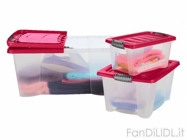 Set box multiuso Ordex, prezzo 12,99 &#8364; per Al set 
- Con coperchio e maniglie ...