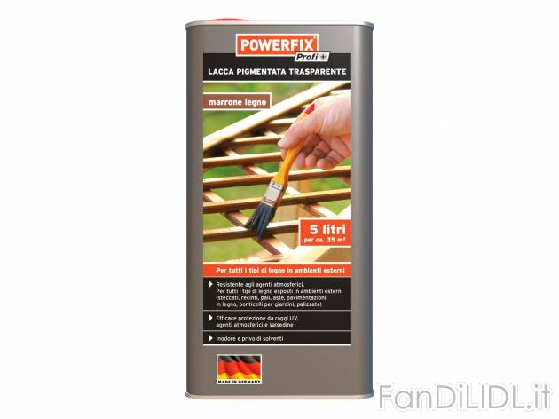 Vernice per legno 5 L, marrone scuro Powerfix, prezzo 9.99 &#8364; 
- Marrone ...