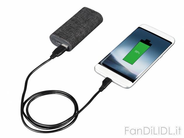 Batteria esterna Powerbank 5200 mAh Silvercrest, prezzo 9.99 &#8364; 
- Tempo ...