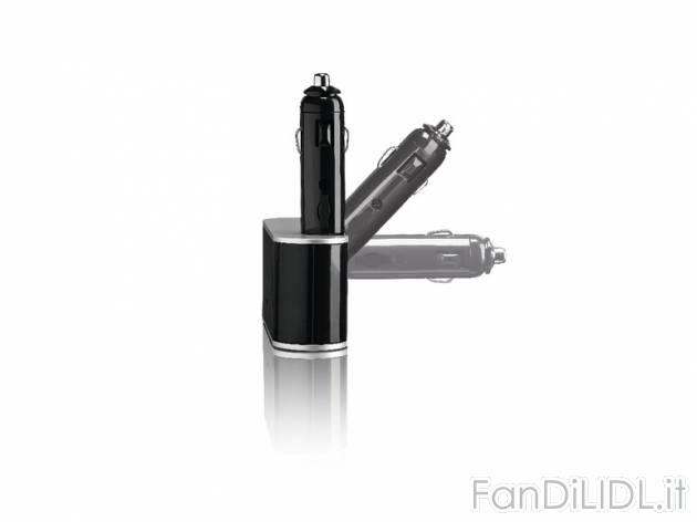 Adattatore triplo con porta USB, cavo di prolunga o caricabatterie USB per auto ...