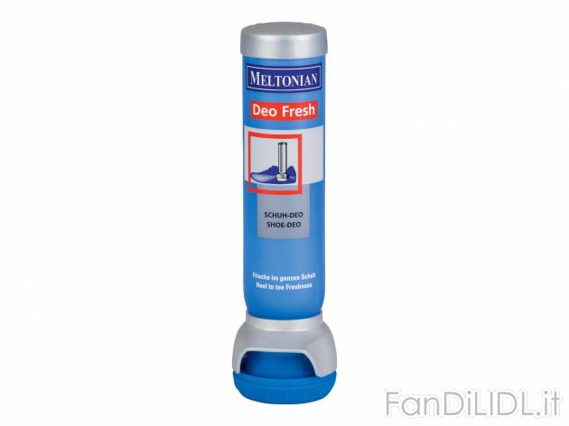 Deodorante spray per scarpe Meltonian, prezzo 2.99 &#8364;