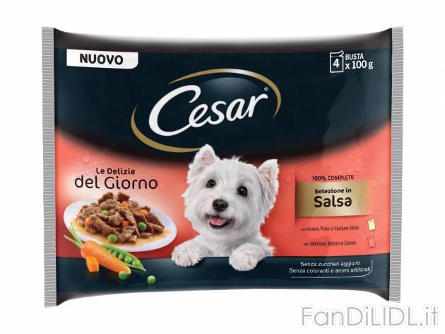Le Delizie del Giorno Cesar, prezzo 1.49 &#8364; 
- Selezione in Salsa con tenero ...