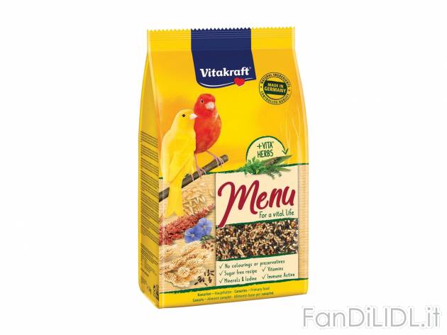Menù Vital Per pappagallini o per canarini Vitakraft, prezzo 1.99 &#8364;