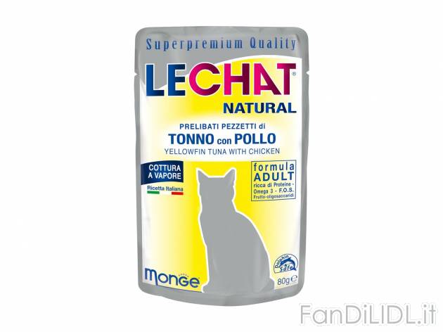 Bocconcini superpremium LeChat Natural, prezzo 0.75 &#8364; 
- Tonno e pesce ...